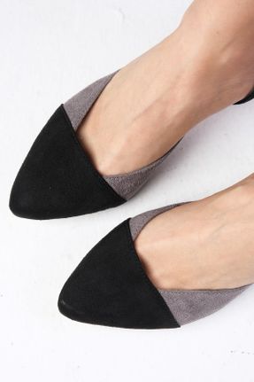 کفش پاشنه بلند کلاسیک مشکی زنانه پاشنه متوسط ( 5 - 9 cm ) پاشنه نازک جیر کد 98792946