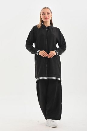 ست بالاتنه و پائین تنه حجاب مشکی زنانه گشاد westbound - کد 813009173