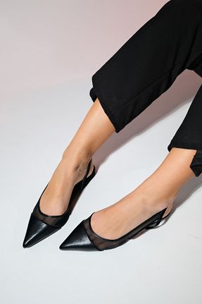 صندل مشکی زنانه پاشنه تخت luvishoes - کد 813333636