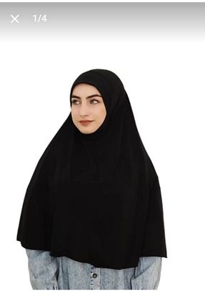 روسری مشکی پنبه پلی استر Nilbutik - کد 813339268