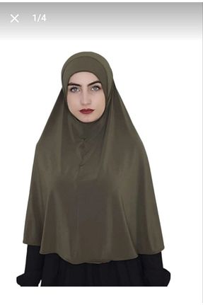 روسری خاکی پنبه پلی استر Nilbutik - کد 813339242