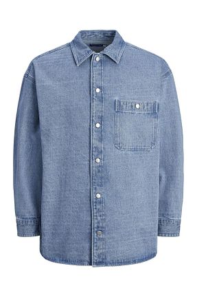 پیراهن آبی مردانه رگولار Jack & Jones - کد 812976420