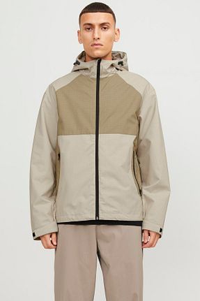 کاپشن بژ مردانه اسلیم فیت Jack & Jones - کد 812998905