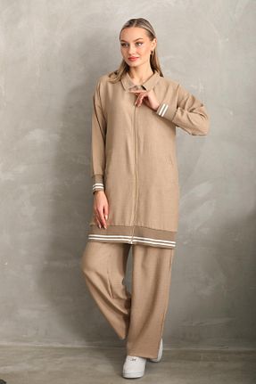 ست بالاتنه و پائین تنه حجاب بژ زنانه گشاد westbound - کد 813009177