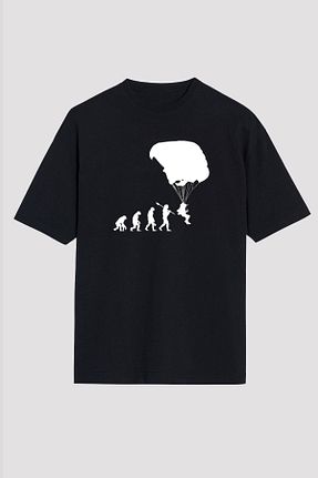 تیشرت مشکی زنانه گشاد ZOKAWEAR - کد 672847172