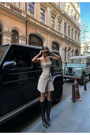 لباس بژ زنانه بافتنی Deppot - کد 813292156