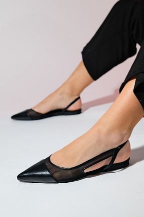 صندل مشکی زنانه پاشنه تخت luvishoes - کد 813333636
