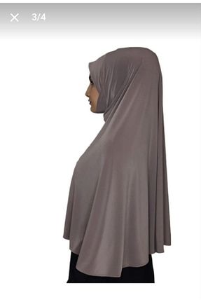 روسری قهوه ای پنبه پلی استر Nilbutik - کد 813339287