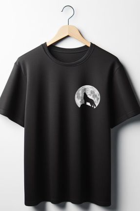 تی شرت مشکی زنانه یقه گرد پنبه - پلی استر اورسایز تکی جوان کد 813367360