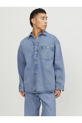 پیراهن آبی مردانه رگولار Jack & Jones - کد 812976420