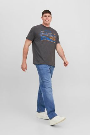 شلوار جین سرمه ای مردانه پاچه راحت پنبه - پلی استر - الاستن استاندارد کد 797330353