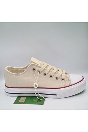 کفش اسنیکر بژ زنانه بند دار United Colors of Benetton - کد 812912248