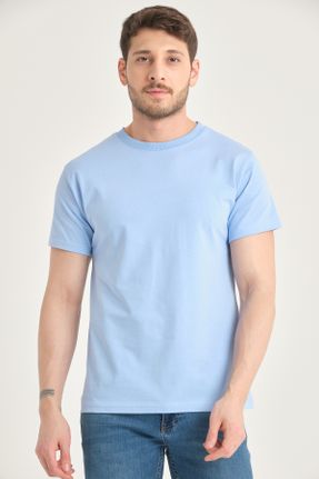 تی شرت آبی مردانه رگولار یقه گرد کد 812953442