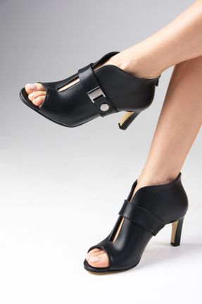 کفش پاشنه بلند کلاسیک مشکی زنانه پاشنه نازک چرم مصنوعی پاشنه متوسط ( 5 - 9 cm ) کد 35373487