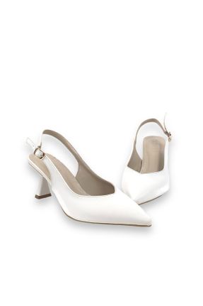 کفش پاشنه بلند کلاسیک بژ زنانه پاشنه ساده پاشنه متوسط ( 5 - 9 cm ) کد 813322712