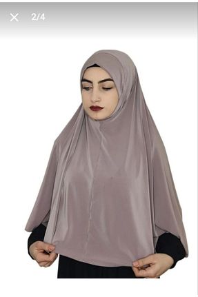 روسری قهوه ای پنبه پلی استر Nilbutik - کد 813339287