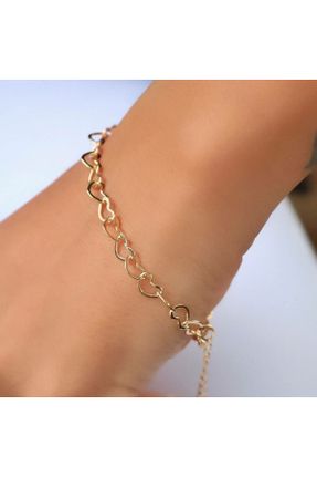 دستبند استیل طلائی زنانه روکش طلا کد 813352521