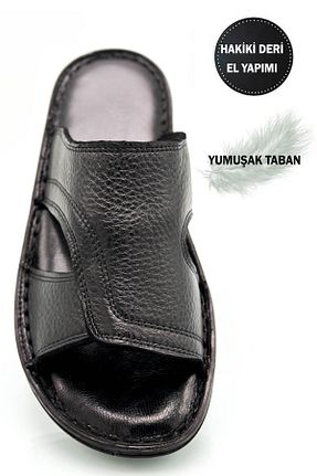 صندل مشکی مردانه پاشنه تخت sermoda - کد 813666369