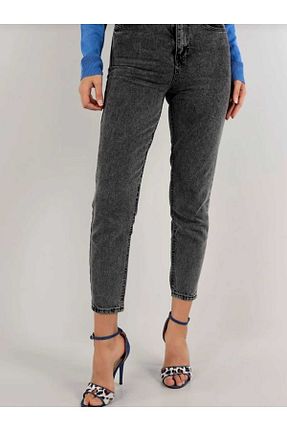 شلوار جین طوسی زنانه پاچه تنگ Tref Jeans - کد 813666818
