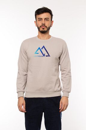 سوئیشرت طوسی مردانه ساده Cazador - کد 782842735
