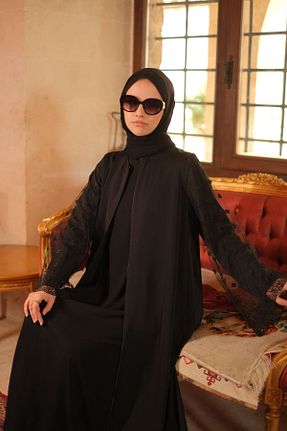 کلاه و ابایا رنگی زنانه جین Ferraceci - کد 813444188