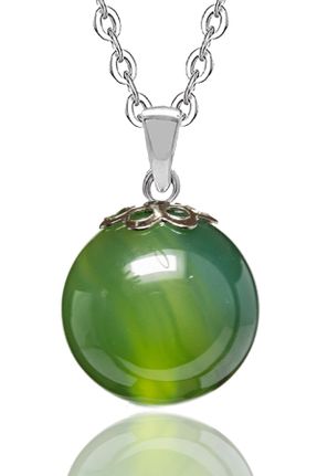 گردنبند جواهر سبز زنانه سنگی کد 346492902