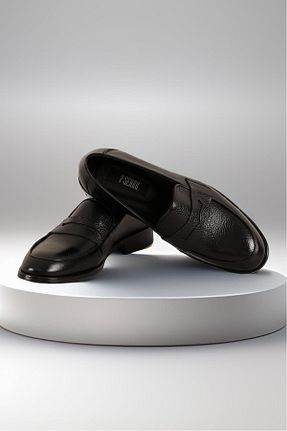 کفش کلاسیک مشکی مردانه پاشنه کوتاه (1 - 4 سانتی متر) PİSERRO - کد 813481112
