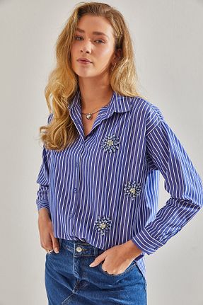 پیراهن آبی زنانه رگولار Bianco Lucci Modest - کد 813599785