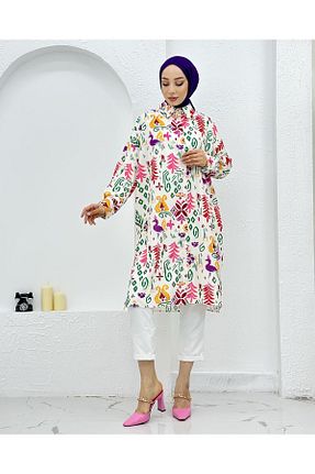 پیراهن حجاب قهوه ای زنانه اورسایز BUTİK SEPETİN - کد 813585047