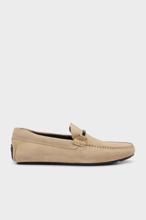 کفش کلاسیک بژ مردانه چرم طبیعی پاشنه کوتاه ( 4 - 1 cm ) کد 813722675