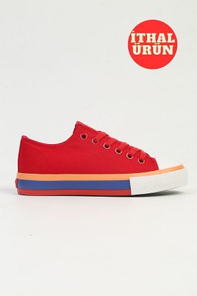 کفش اسنیکر قرمز زنانه بند دار Benetton - کد 813741378