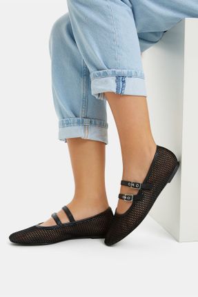 کفش آکسفورد مشکی زنانه پارچه نساجی پاشنه کوتاه ( 4 - 1 cm ) کد 809063714