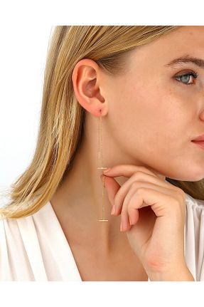 گوشواره نقره طلائی زنانه 925 عیار MEKS JEWELS - کد 765731525