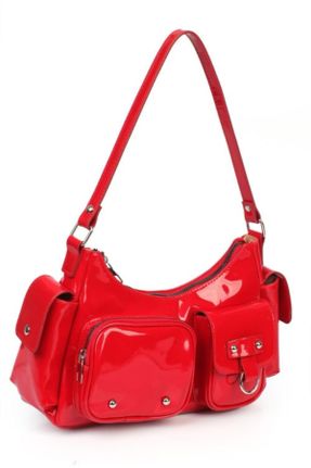 کیف دوشی قرمز زنانه چرم مصنوعی کد 814021678