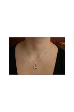 گردنبند نقره طلائی زنانه 925 عیار Anadolu Takı - کد 813784383