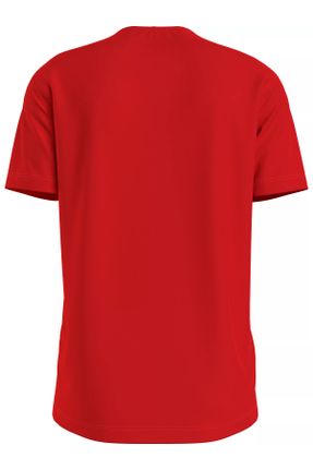 تی شرت قرمز مردانه یقه گرد تکی بیسیک کد 813935041