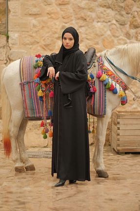کلاه و ابایا رنگی زنانه جین Ferraceci - کد 813444096