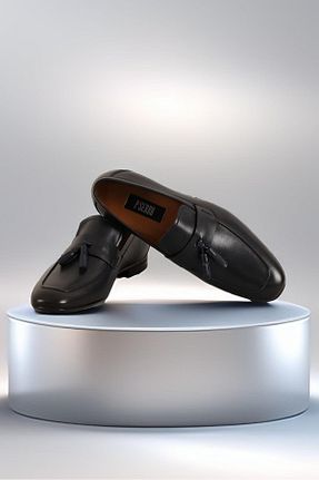 کفش کلاسیک سرمه ای مردانه پاشنه کوتاه (1 - 4 سانتی متر) PİSERRO - کد 813482007