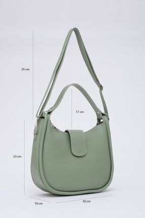 کیف دوشی سبز زنانه چرم مصنوعی کد 810306368