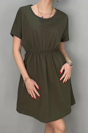 لباس خاکی زنانه بافت پنبه (نخی) گلوژ کد 813529105
