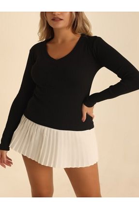 بلوز مشکی زنانه ساده Lumora - کد 813544822