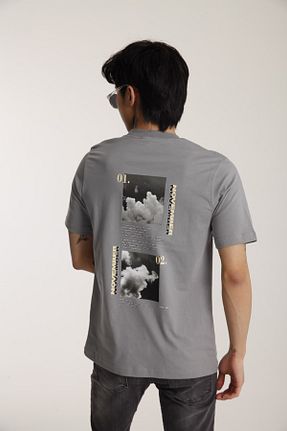 تیشرت طوسی مردانه اورسایز The Champ Clothing - کد 813557126