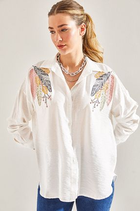 پیراهن سفید زنانه رگولار Bianco Lucci Modest - کد 813598716