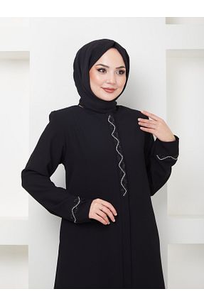 کلاه و ابایا مشکی زنانه پنبه ای ELBİSHE - کد 813610808
