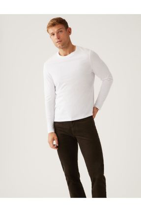 تی شرت سفید مردانه رگولار پنبه (نخی) کد 461612597