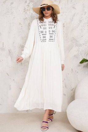 لباس سفید زنانه بافتنی کد 813690144