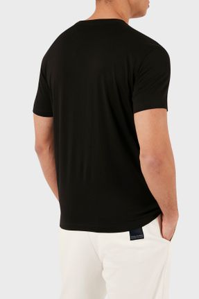 تی شرت مشکی مردانه رگولار یقه گرد کد 813723974
