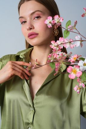 پیراهن سبز زنانه اسلیم فیت ASEDE - کد 813712440