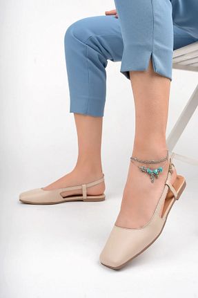 بابت بژ زنانه چرم خالص Deripabuc - کد 773161822