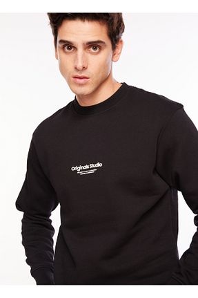 سوئیشرت مشکی مردانه ساده Jack & Jones - کد 752751579